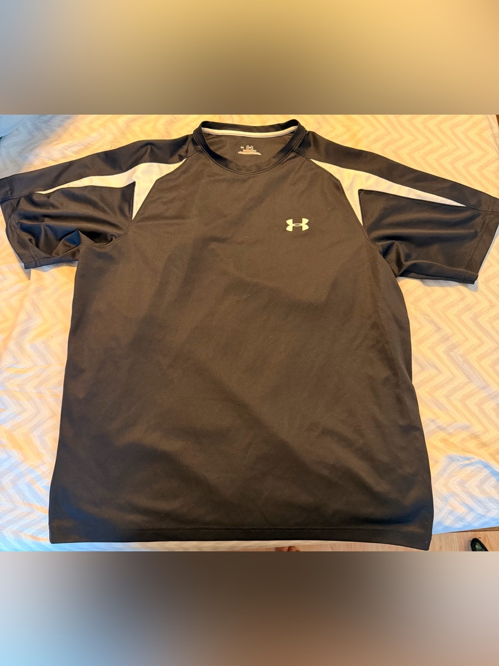 LG Black Short Sleeve Athletic Tee with White Accents